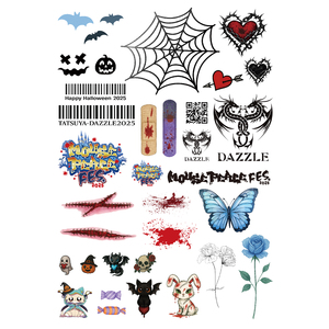 【数量限定】DAZZLE Personalized Halloween Tattoo Stickers